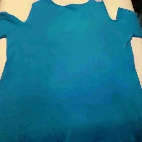Roz and Ali open shoulder turquoise color sz 2x - Picture 2 of 2
